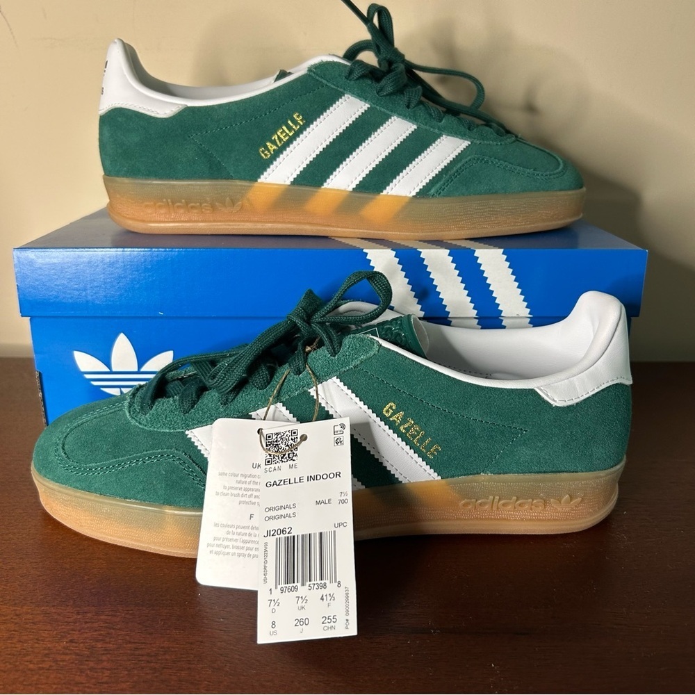 adidas Gazelle Indoor Collegiate Green Gum (8M / 9W) - Picture 3 of 14